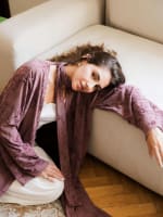 The oasis kimono-Dusty mauve