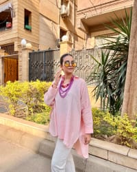 Ellen top in powder pink
