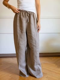 Soft glow pants -cafe 