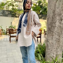 Miren top in beige 