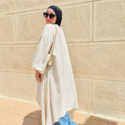 Flowy cardigan in beige 