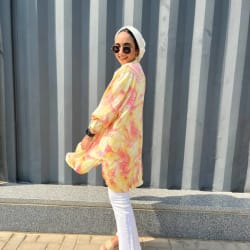 Tie dye shirt in orange 