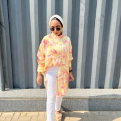 Tie dye shirt in orange 