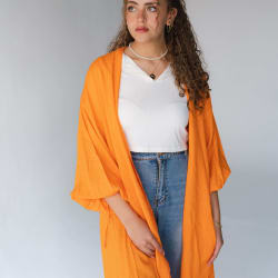 Flowy cardigan in orange 