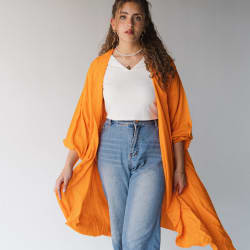 Flowy cardigan in orange 
