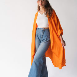 Flowy cardigan in orange 