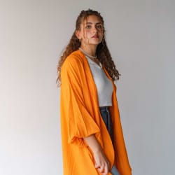 Flowy cardigan in orange 