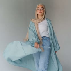 Flowy cardigan in baby blue 