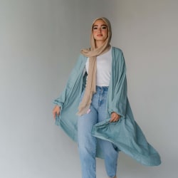 Flowy cardigan in baby blue 