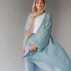 Flowy cardigan in baby blue 