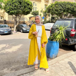 Flowy cardigan in mustard