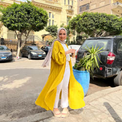 Flowy cardigan in mustard