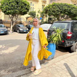 Flowy cardigan in mustard
