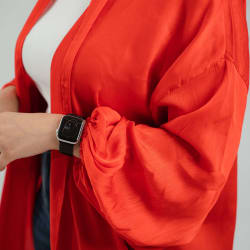 Sila kimono in Red
