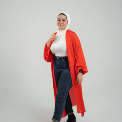 Sila kimono in Red