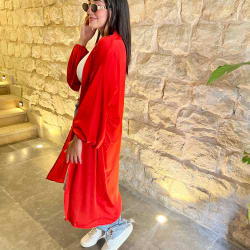 Sila kimono in Red
