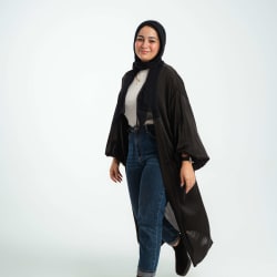 Sila kimono in black 