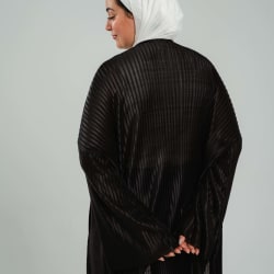 Elegance pleated kimono in black
