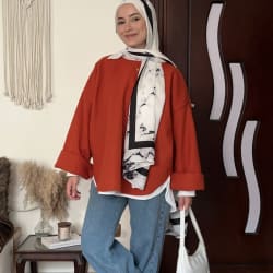 Miren top in pumpkin orange 