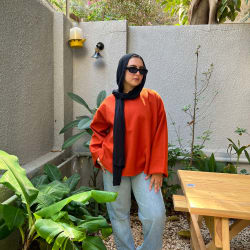 Miren top in pumpkin orange 