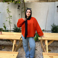 Miren top in pumpkin orange 