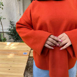 Miren top in pumpkin orange 