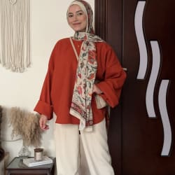 Miren top in pumpkin orange 
