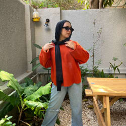 Miren top in pumpkin orange 