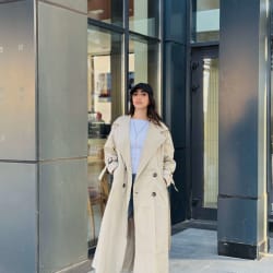 Long Trench coat in beige 