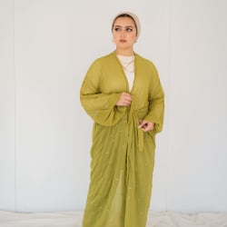 Galaxy kimono in lime green