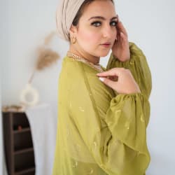 Galaxy kimono in lime green