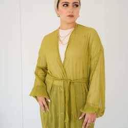 Galaxy kimono in lime green