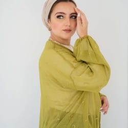 Galaxy kimono in lime green