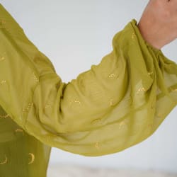 Galaxy kimono in lime green