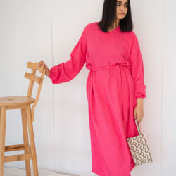 Basic dress in hot pink