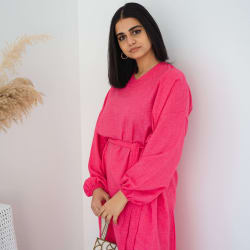 Basic dress in hot pink