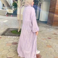 Pleated kimono in lilac