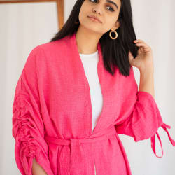 Maria cardigan in hot pink