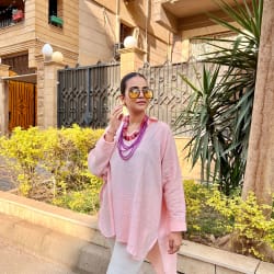 Ellen top in powder pink