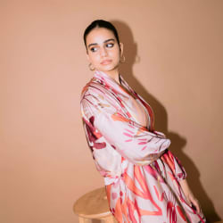 Gardenia silk kimono