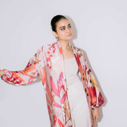 Gardenia silk kimono