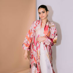 Gardenia silk kimono