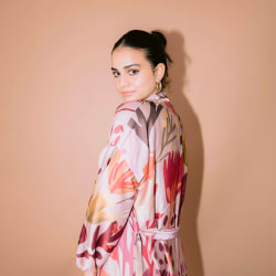 Gardenia silk kimono