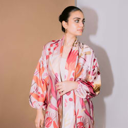 Gardenia silk kimono