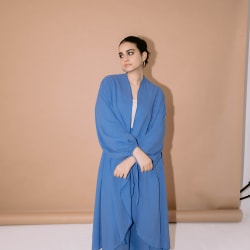 Flowy cardigan in blue 