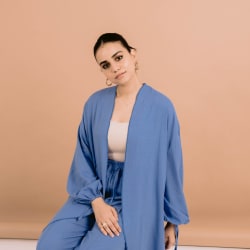 Flowy cardigan in blue 