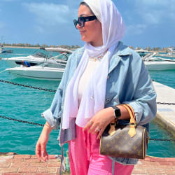 Pure linen pants in pink