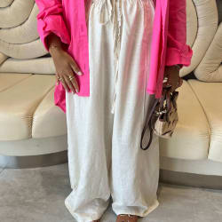 Flowy pants in beige 