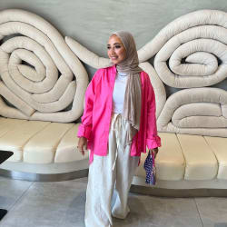 Flowy pants in beige 