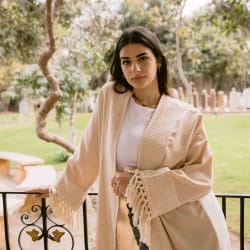 Naomi kaftan with fringes 